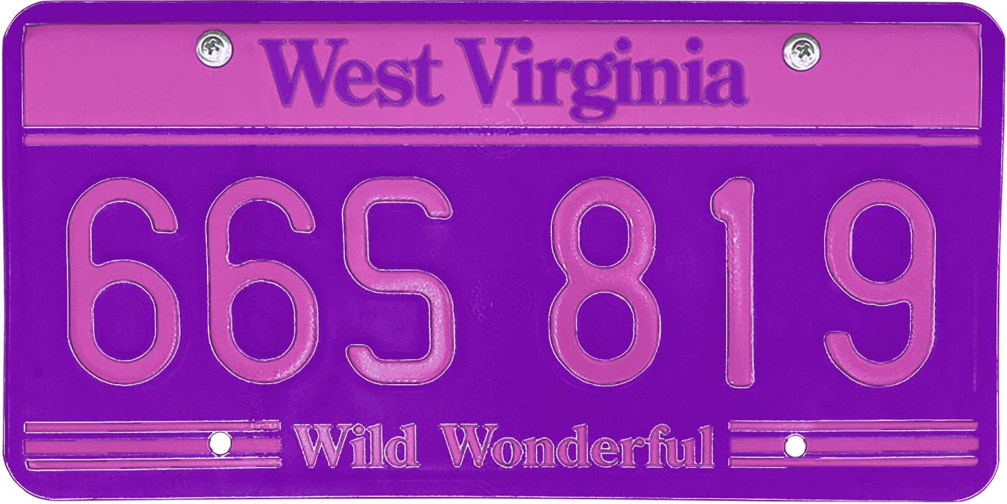 West Virginia License Plate Wrap Kit