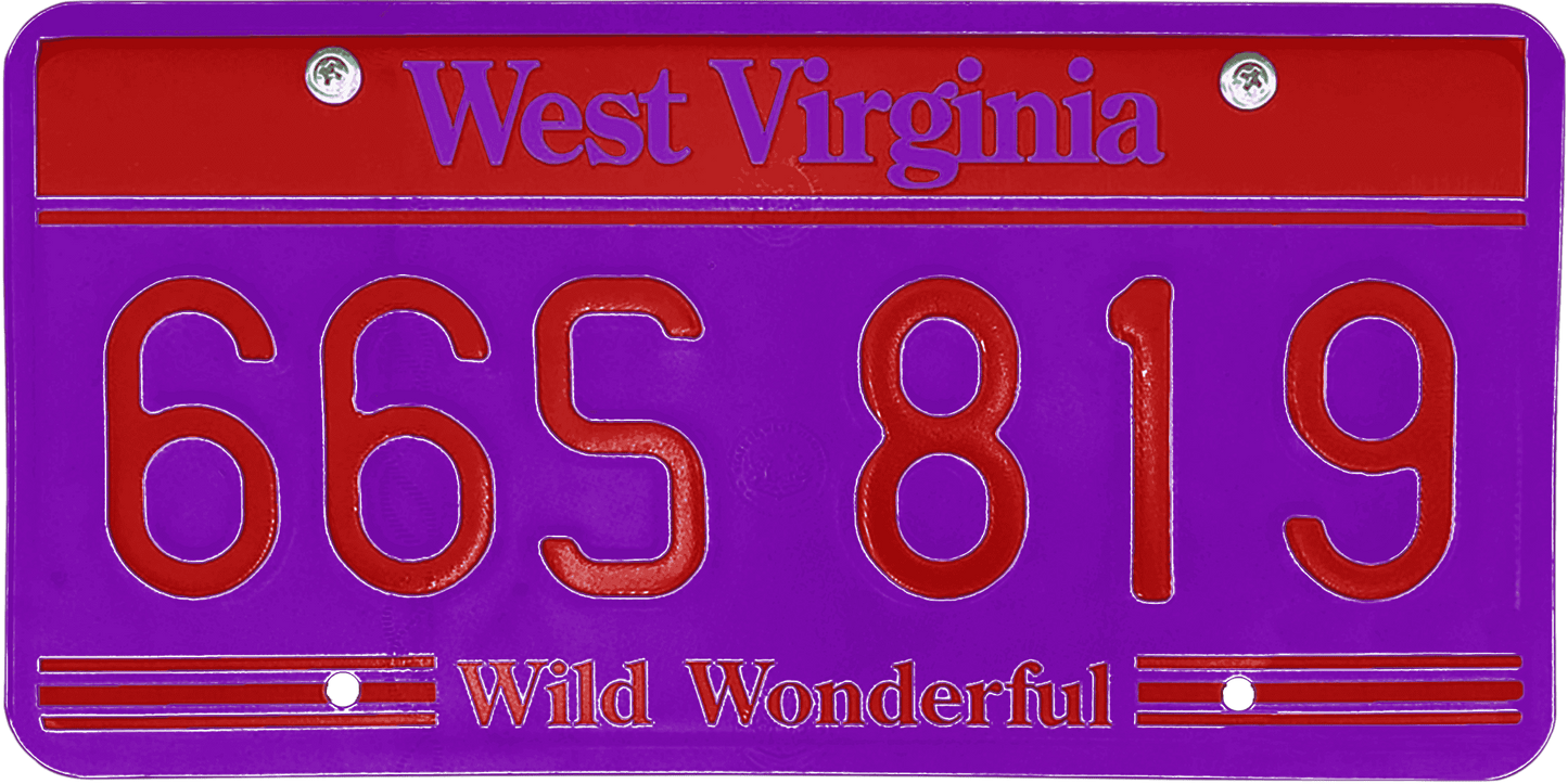 West Virginia License Plate Wrap Kit