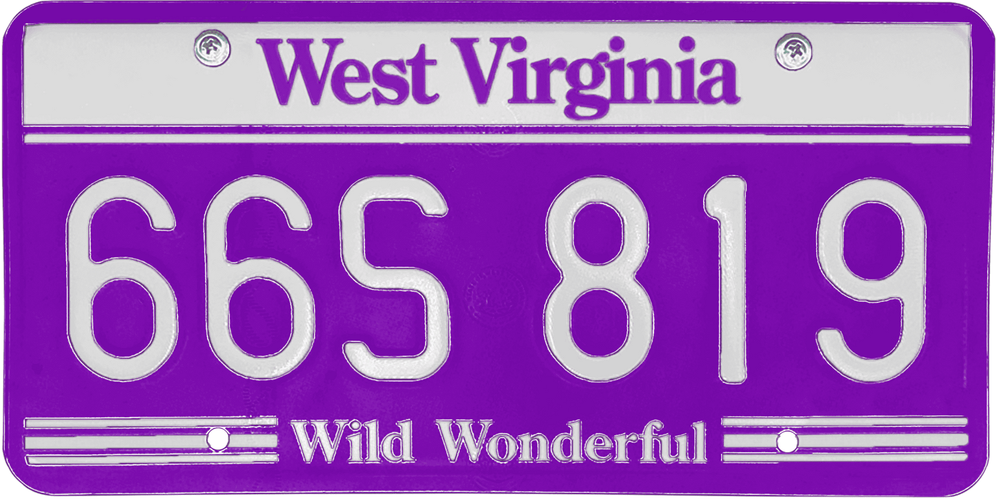 West Virginia License Plate Wrap Kit