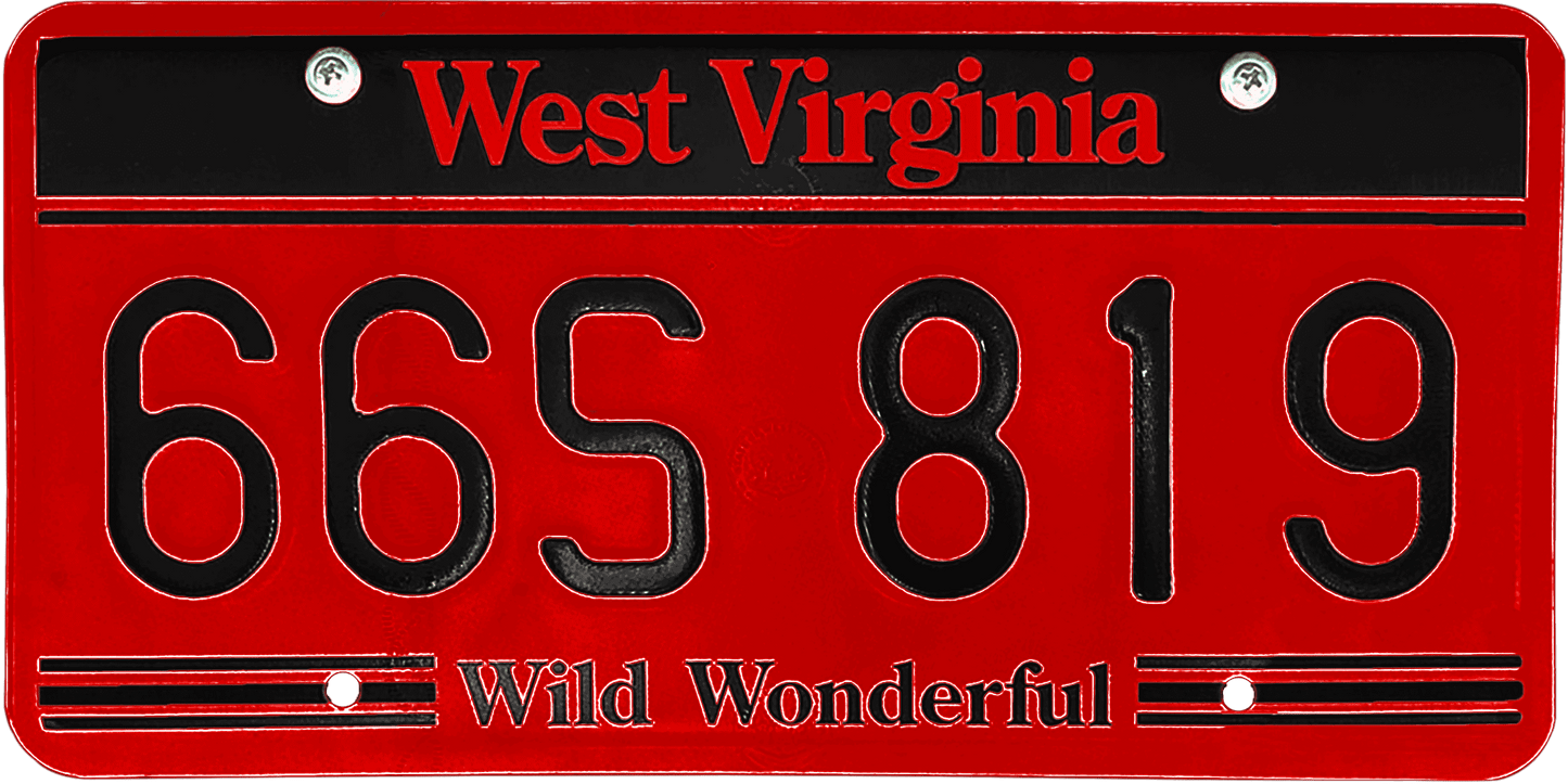 West Virginia License Plate Wrap Kit