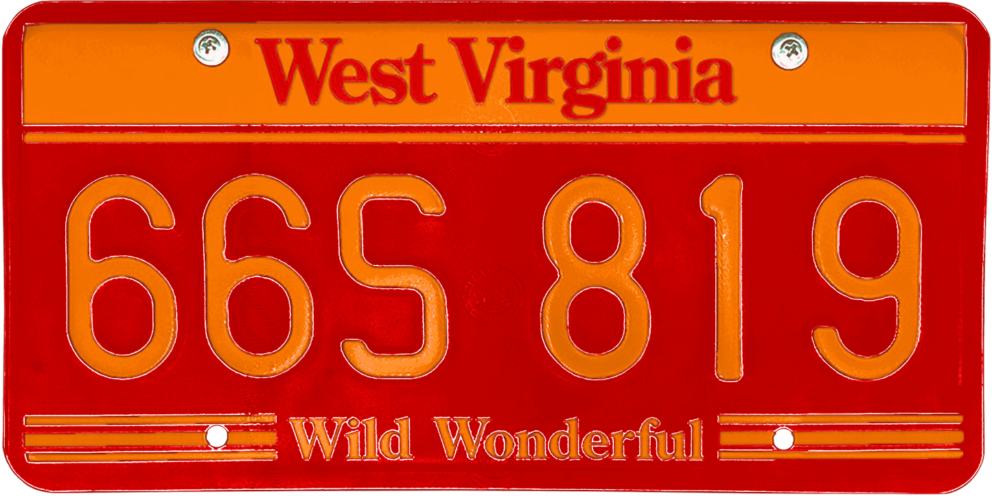 West Virginia License Plate Wrap Kit