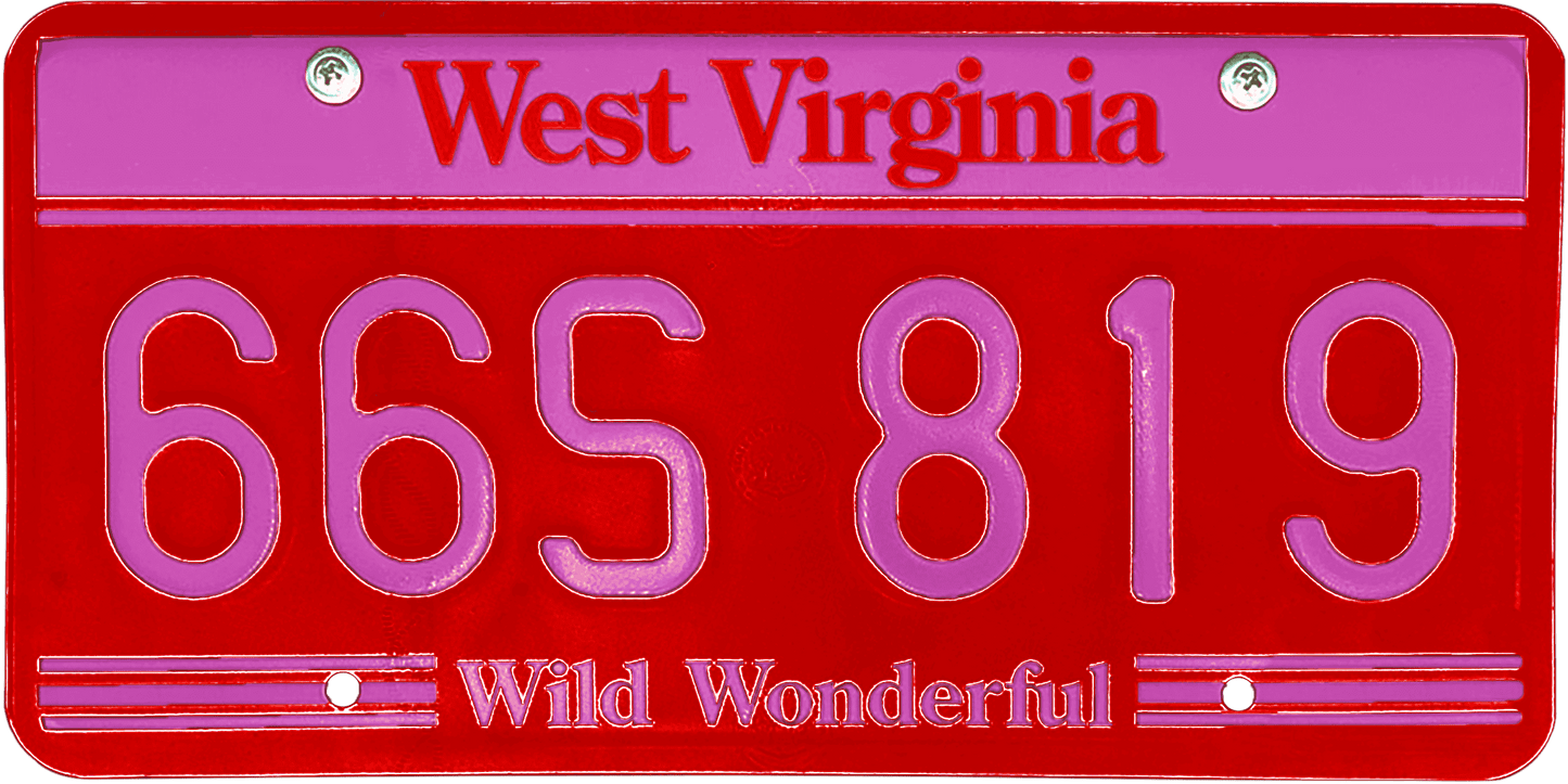 West Virginia License Plate Wrap Kit