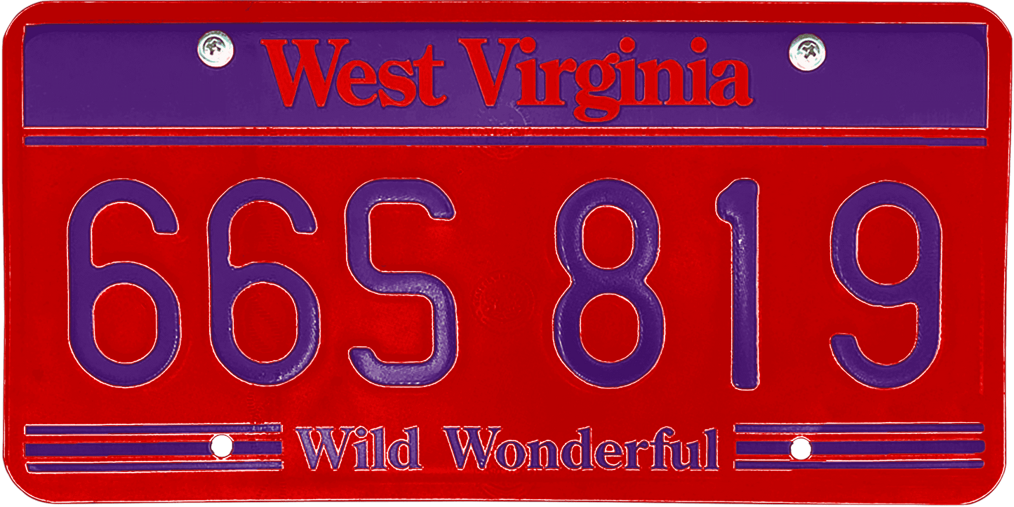 West Virginia License Plate Wrap Kit