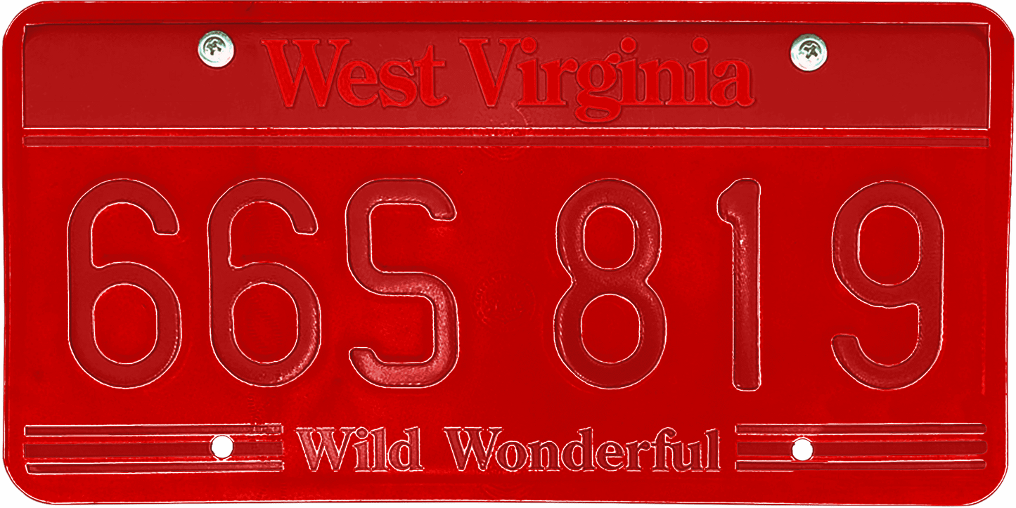 West Virginia License Plate Wrap Kit