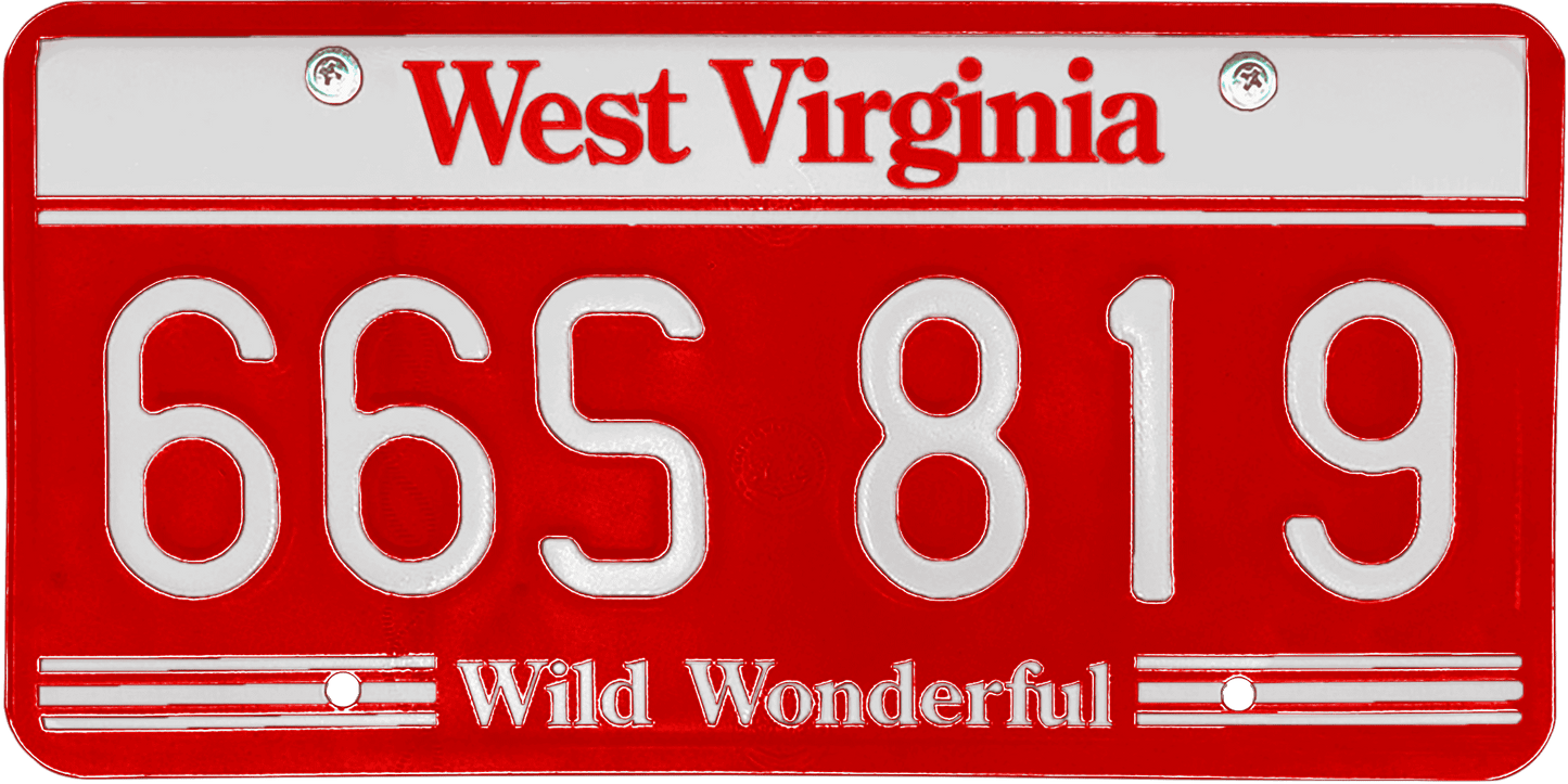 West Virginia License Plate Wrap Kit