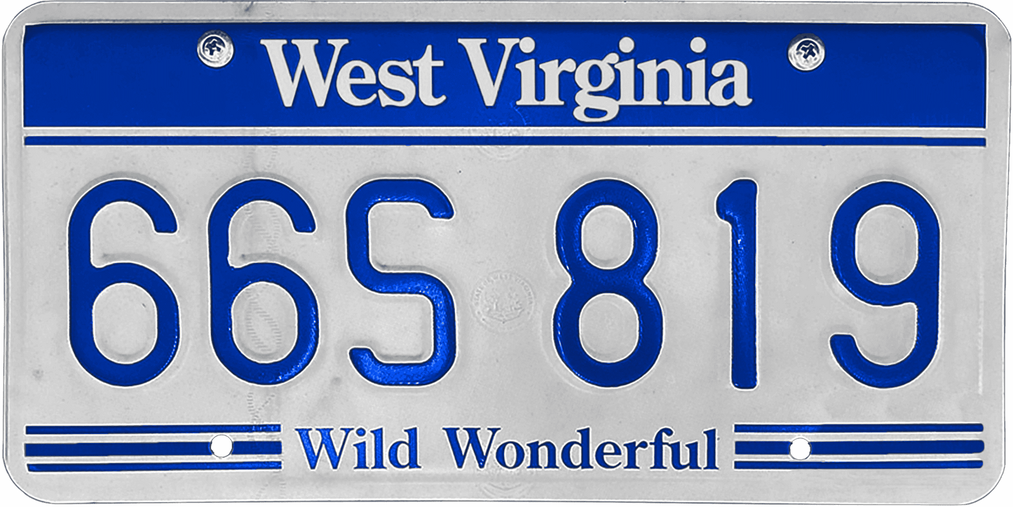 West Virginia License Plate Wrap Kit