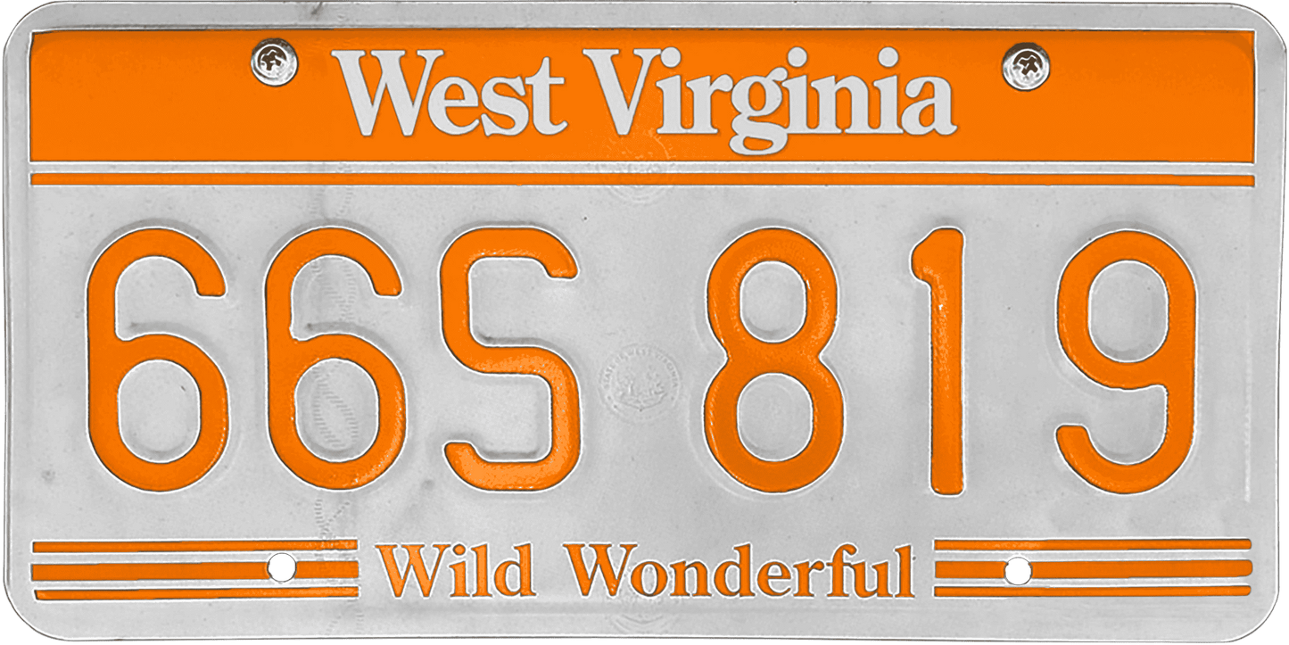 West Virginia License Plate Wrap Kit