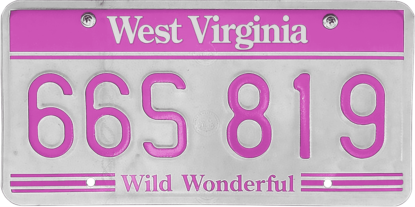 West Virginia License Plate Wrap Kit