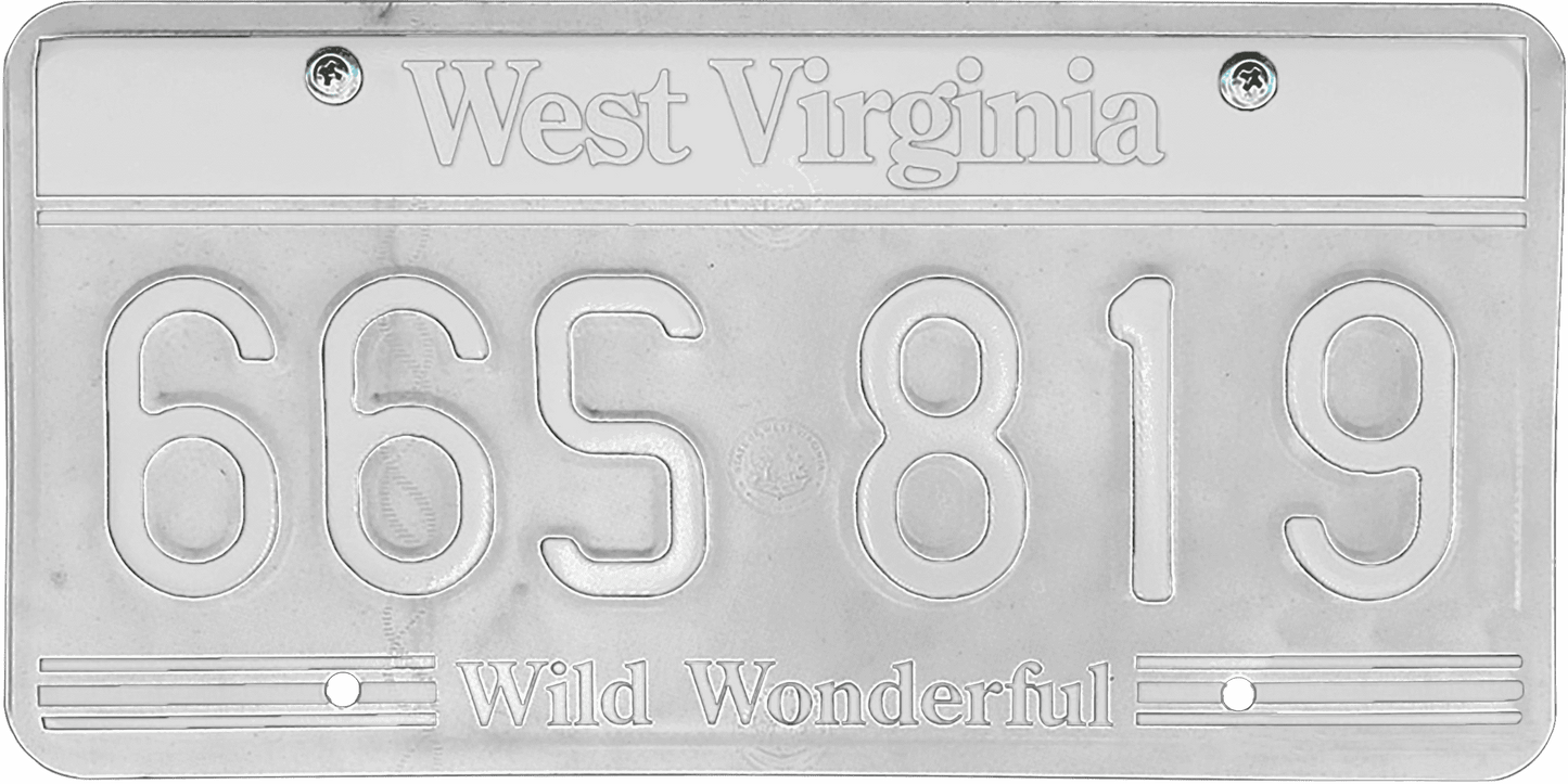 West Virginia License Plate Wrap Kit