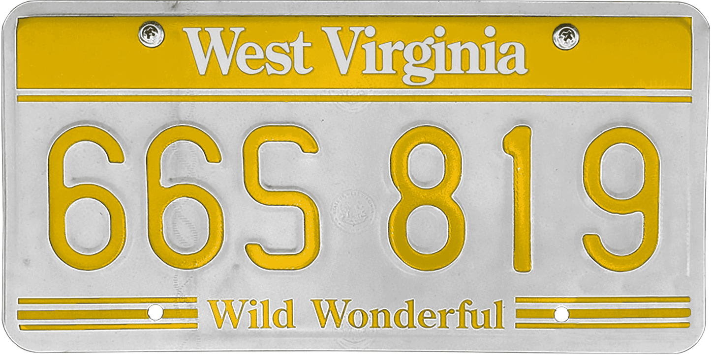 West Virginia License Plate Wrap Kit