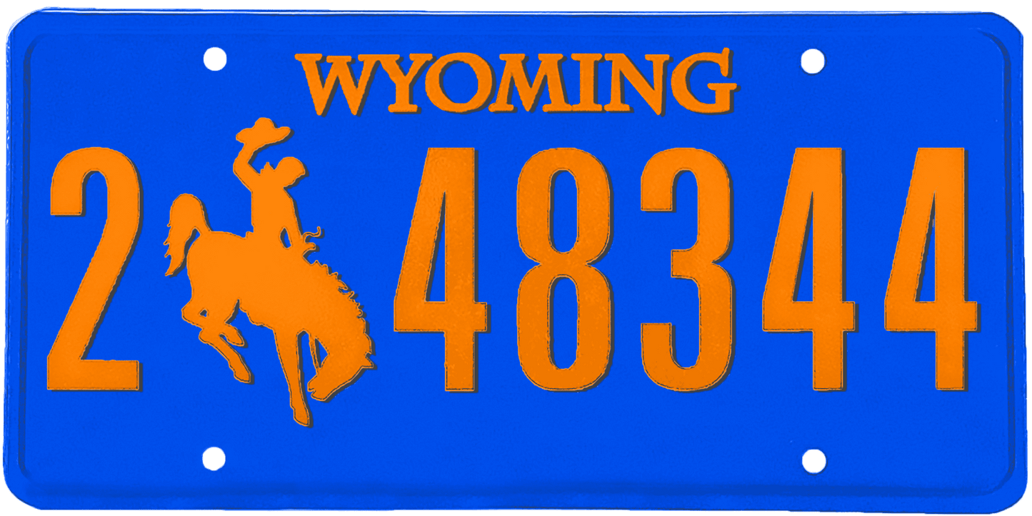 Wyoming License Plate Wrap Kit