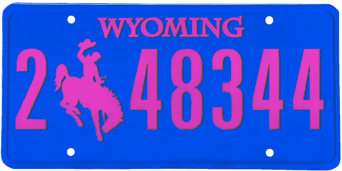 Wyoming License Plate Wrap Kit