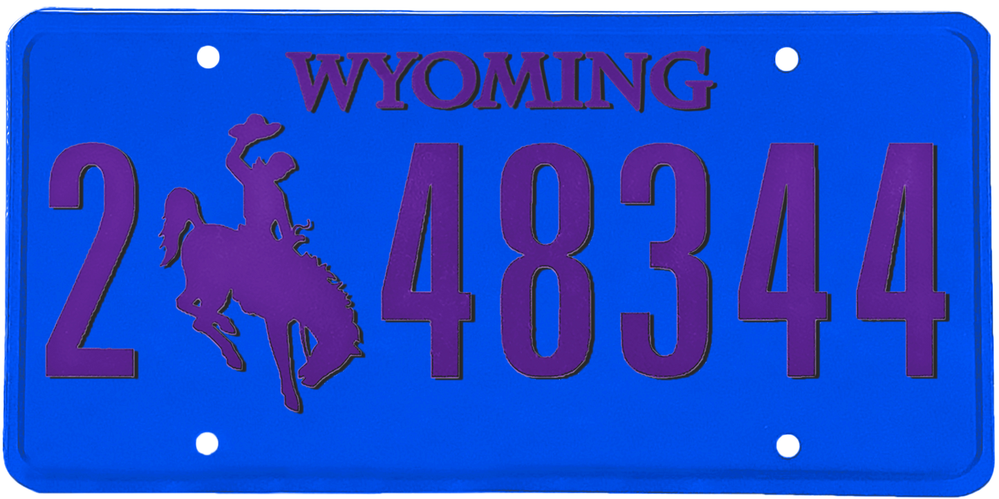 Wyoming License Plate Wrap Kit