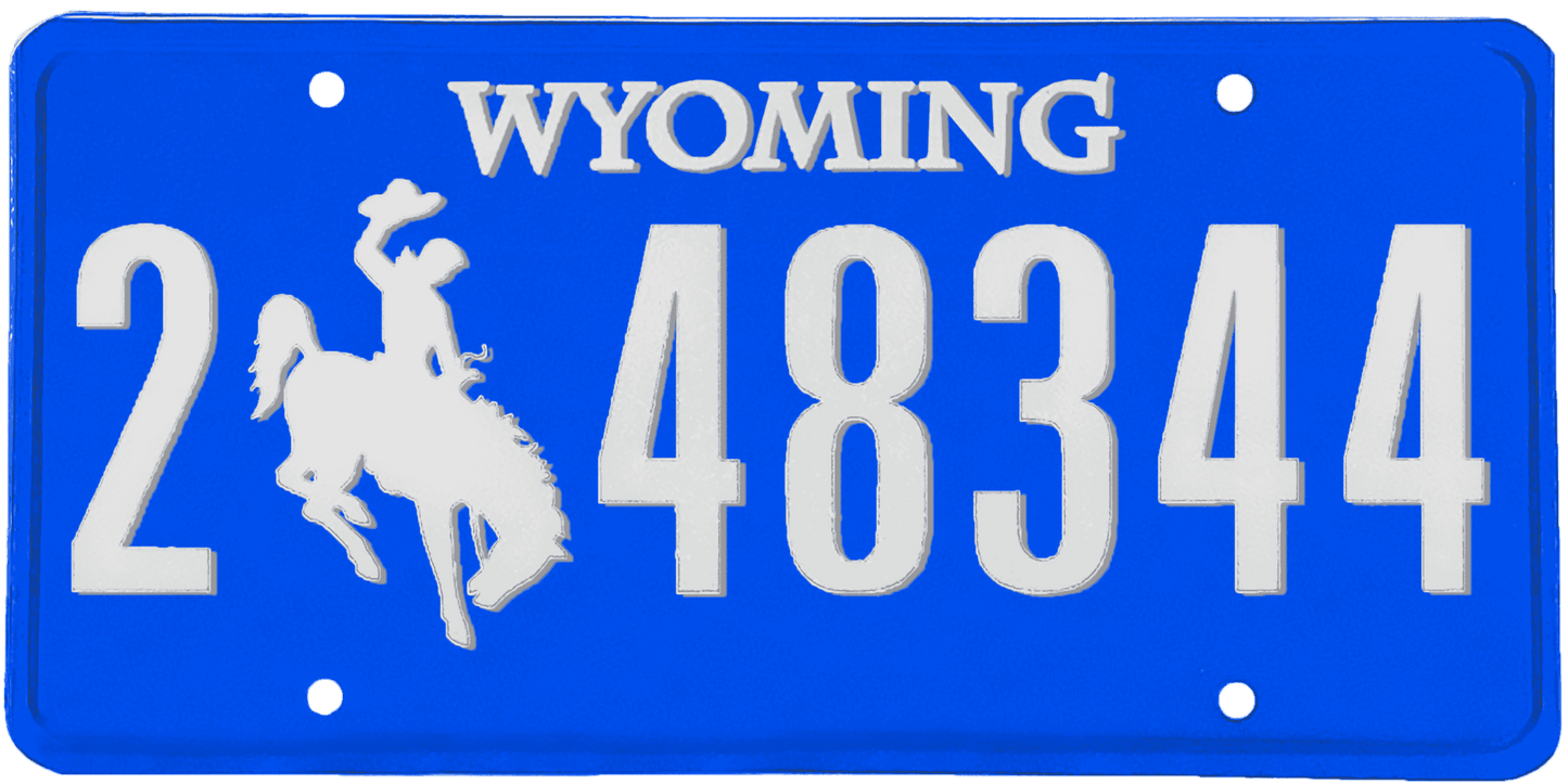 Wyoming License Plate Wrap Kit