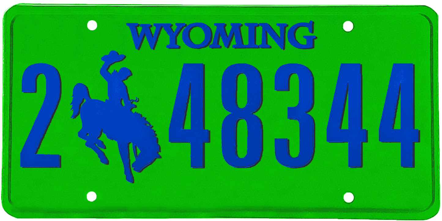 Wyoming License Plate Wrap Kit