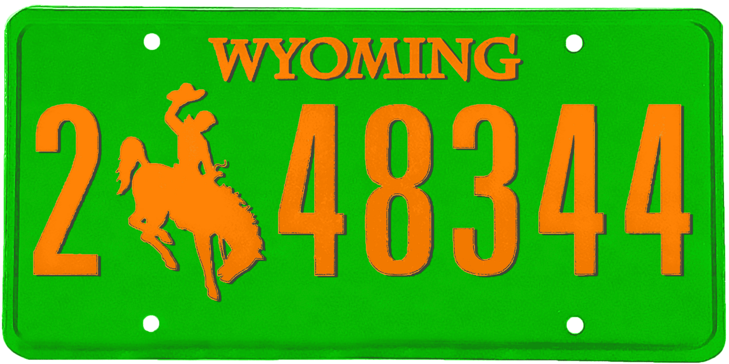 Wyoming License Plate Wrap Kit