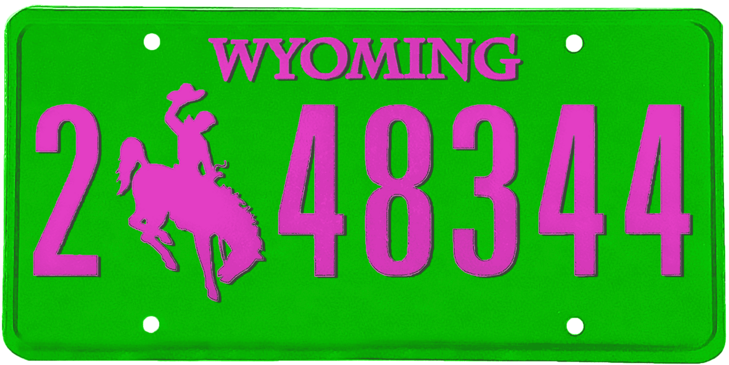 Wyoming License Plate Wrap Kit