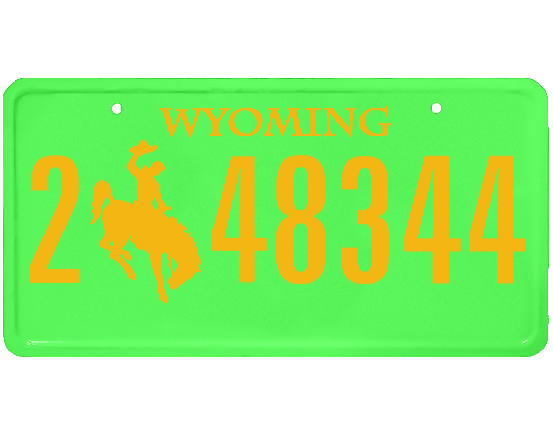 Wyoming License Plate Wrap Kit