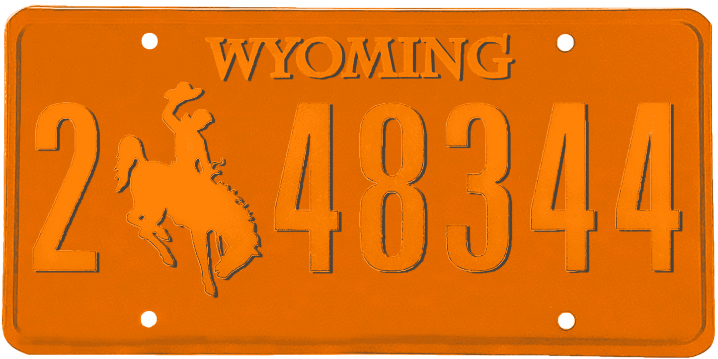 Wyoming License Plate Wrap Kit