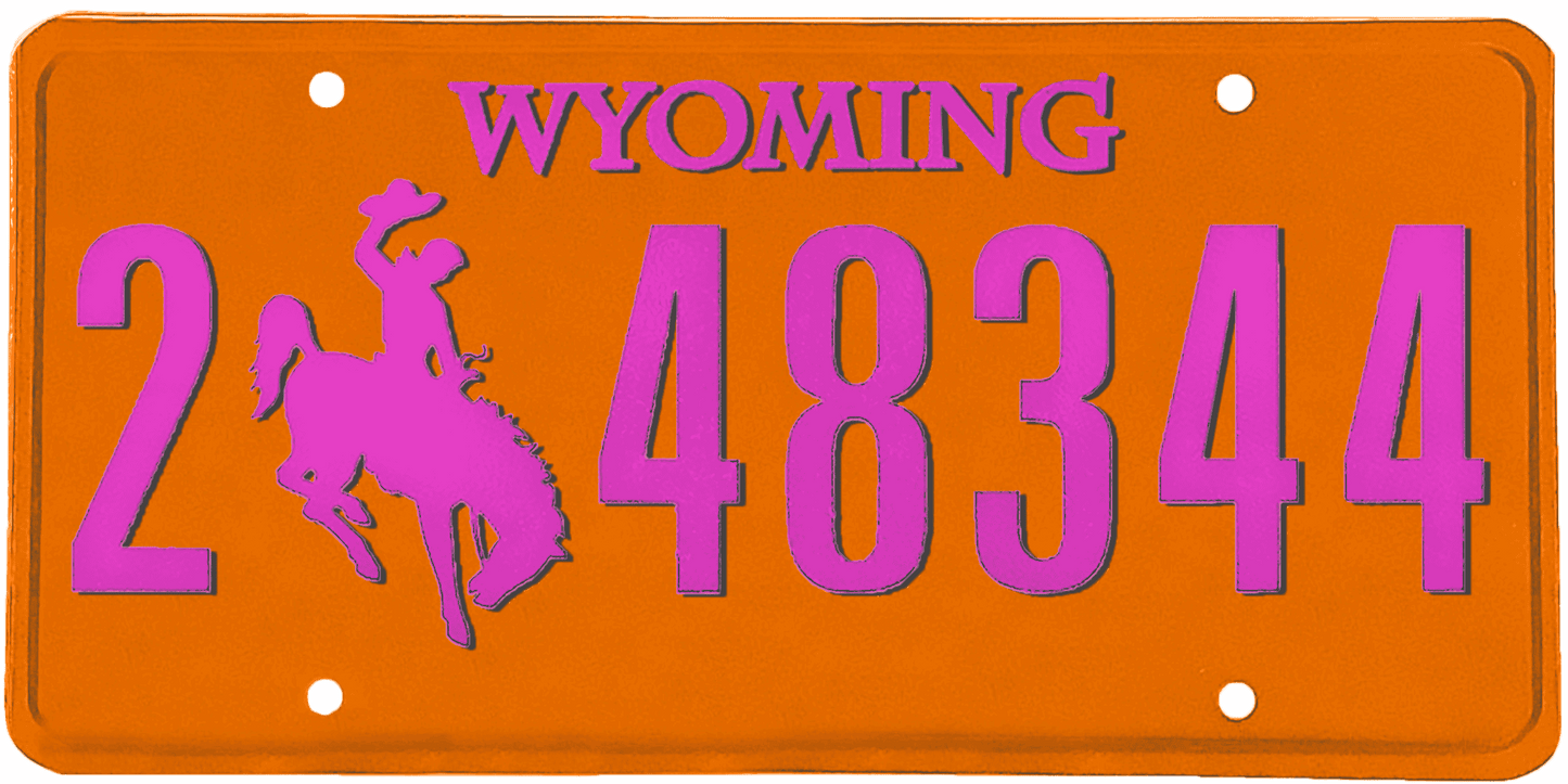 Wyoming License Plate Wrap Kit