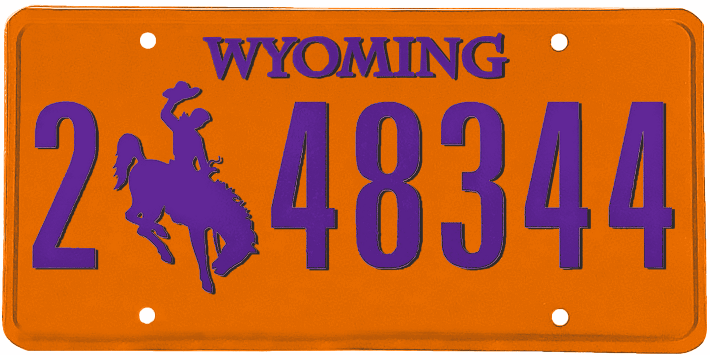 Wyoming License Plate Wrap Kit