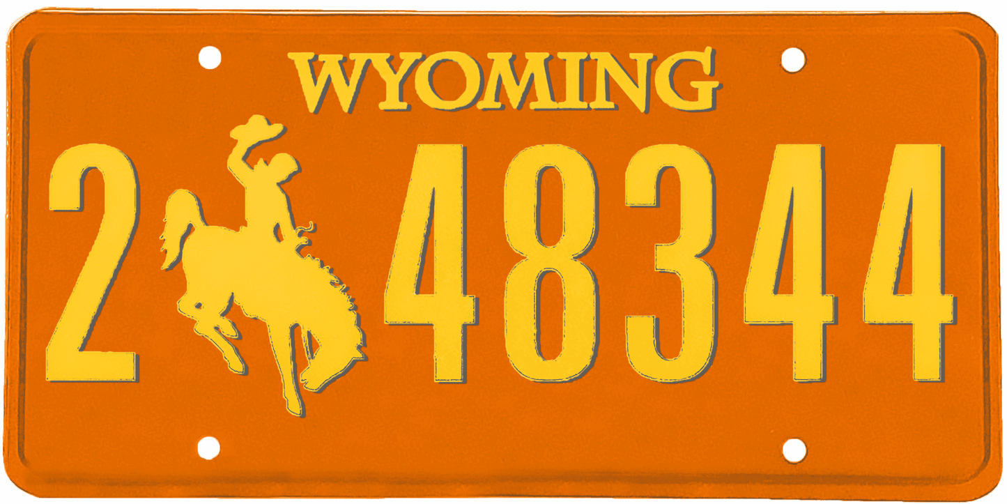 Wyoming License Plate Wrap Kit