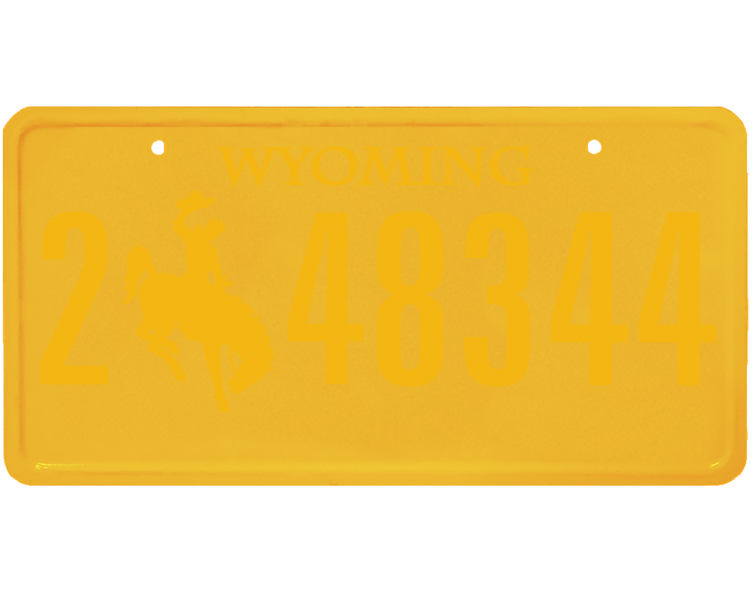Wyoming License Plate Wrap Kit