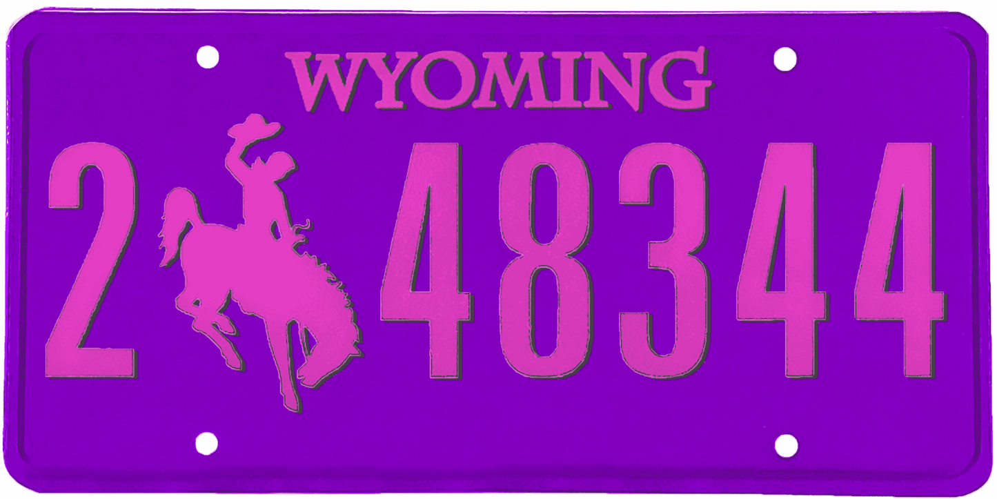 Wyoming License Plate Wrap Kit