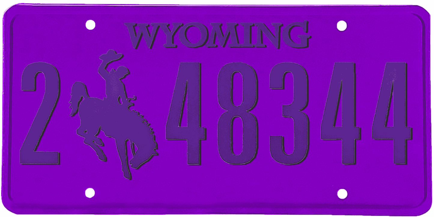 Wyoming License Plate Wrap Kit