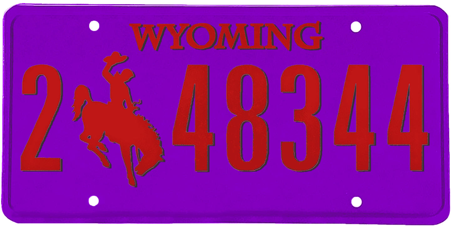 Wyoming License Plate Wrap Kit