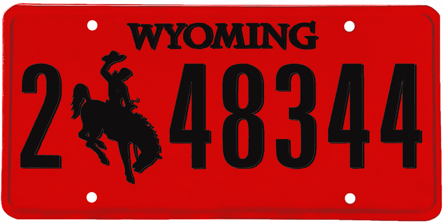 Wyoming License Plate Wrap Kit