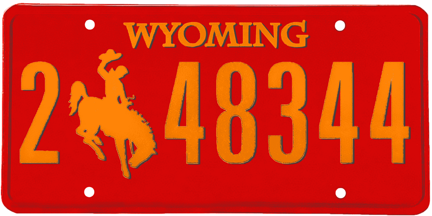 Wyoming License Plate Wrap Kit