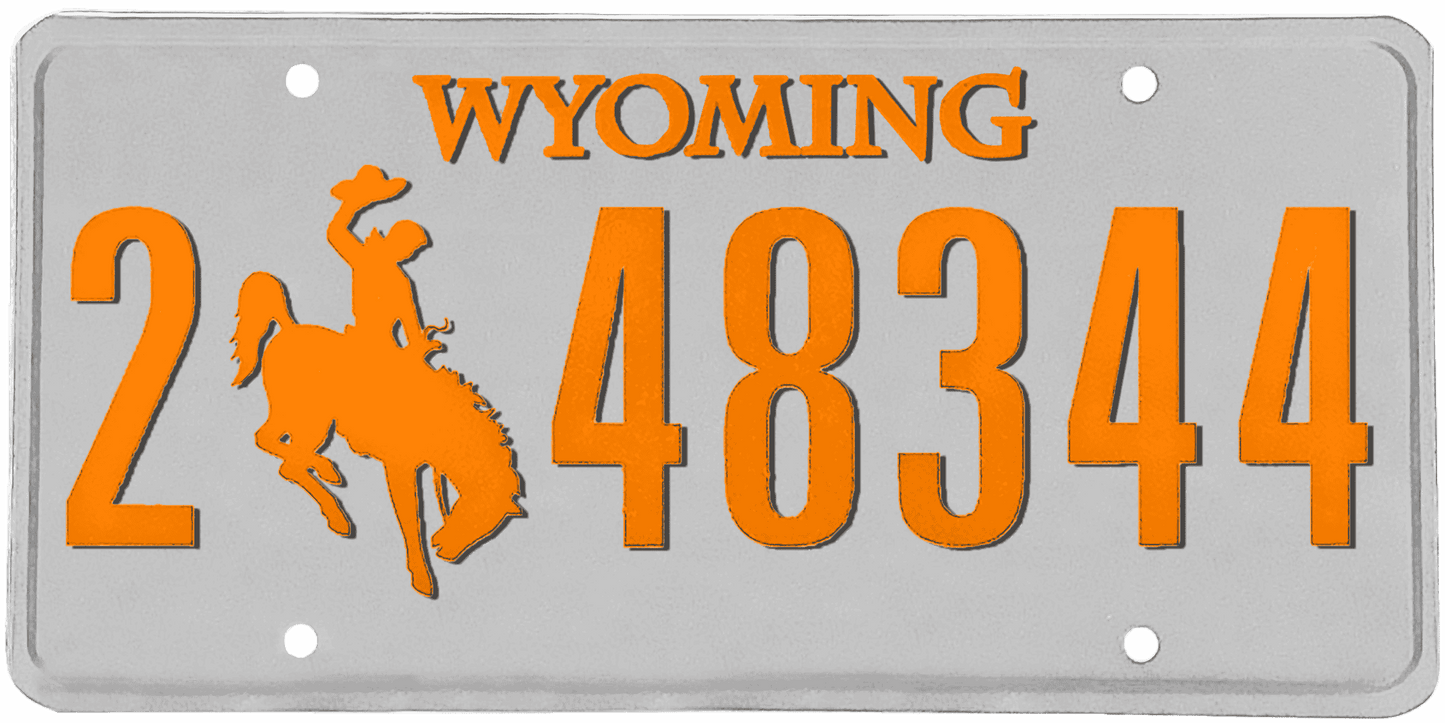 Wyoming License Plate Wrap Kit