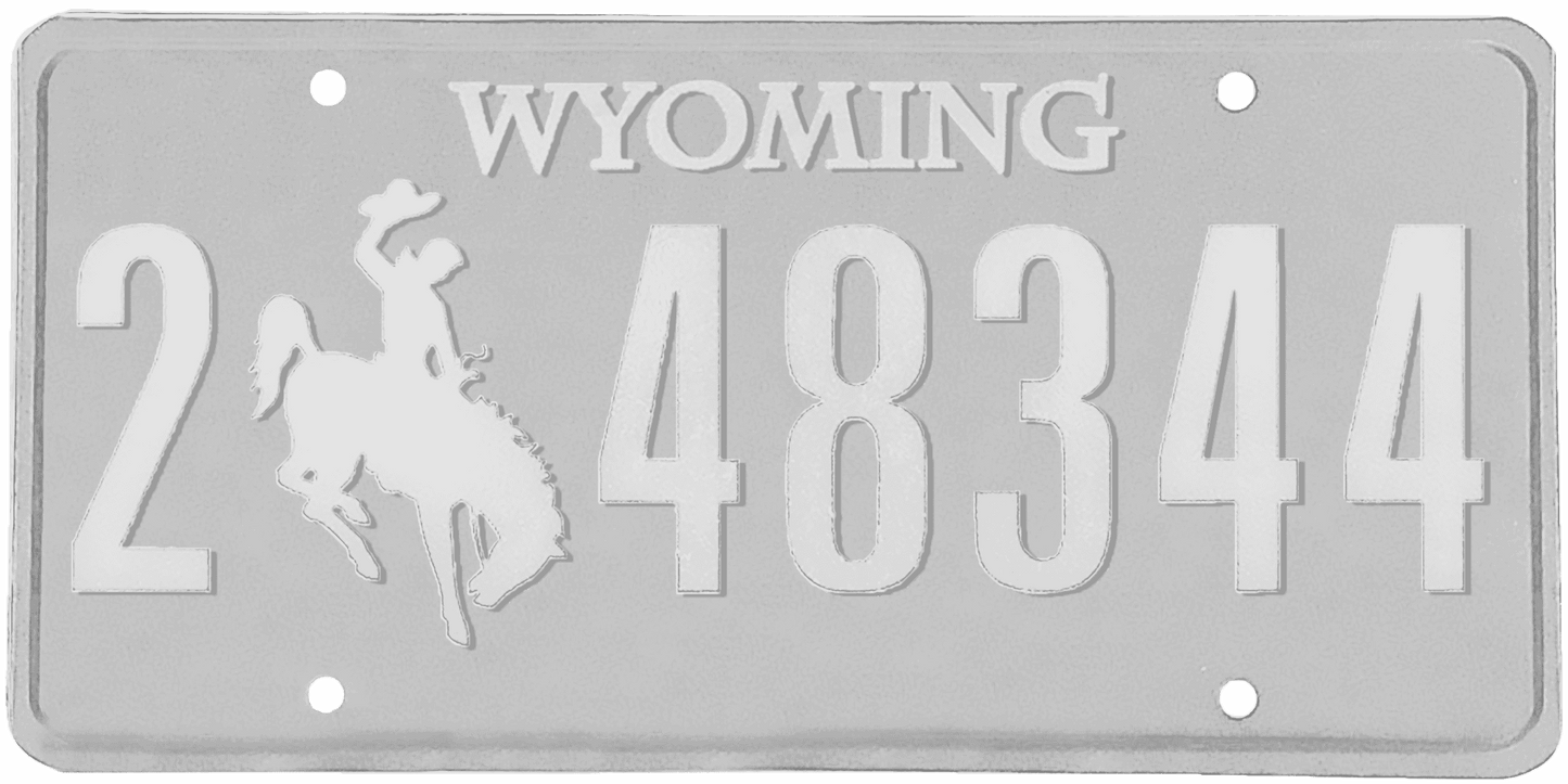 Wyoming License Plate Wrap Kit