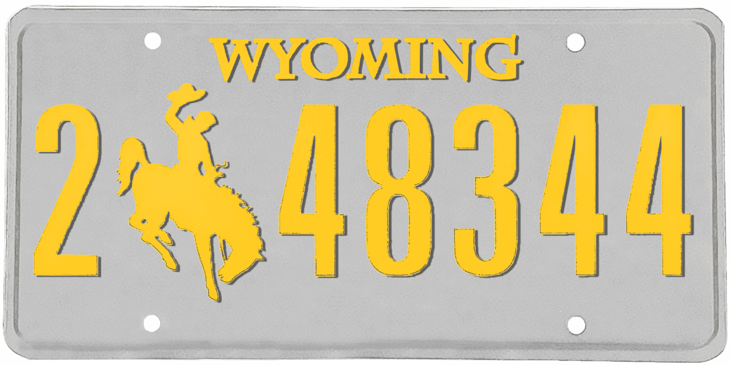 Wyoming License Plate Wrap Kit