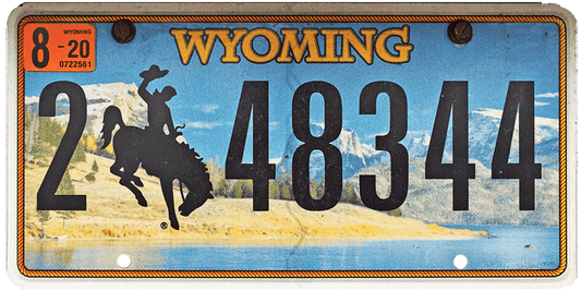 Wyoming License Plate Wrap Kit