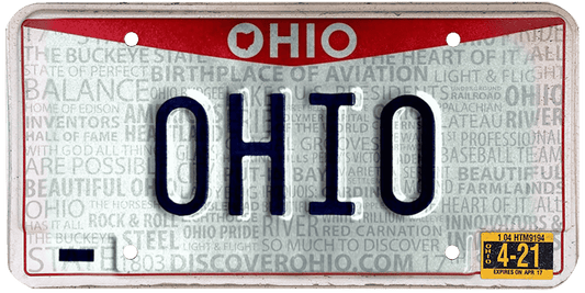 Ohio License Plate Wrap Kit