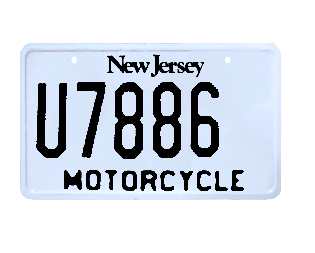 New Jersey Motorcycle License Plate Wrap Kit