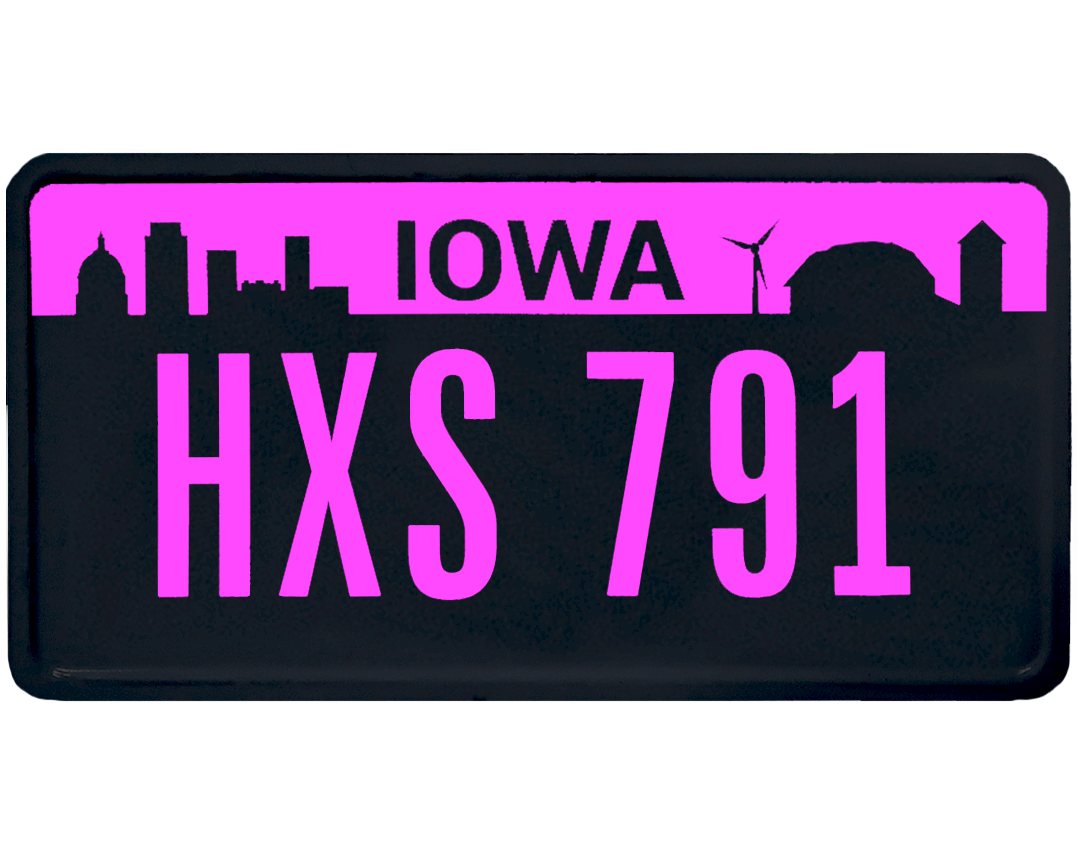 Iowa License Plate Wrap Kit