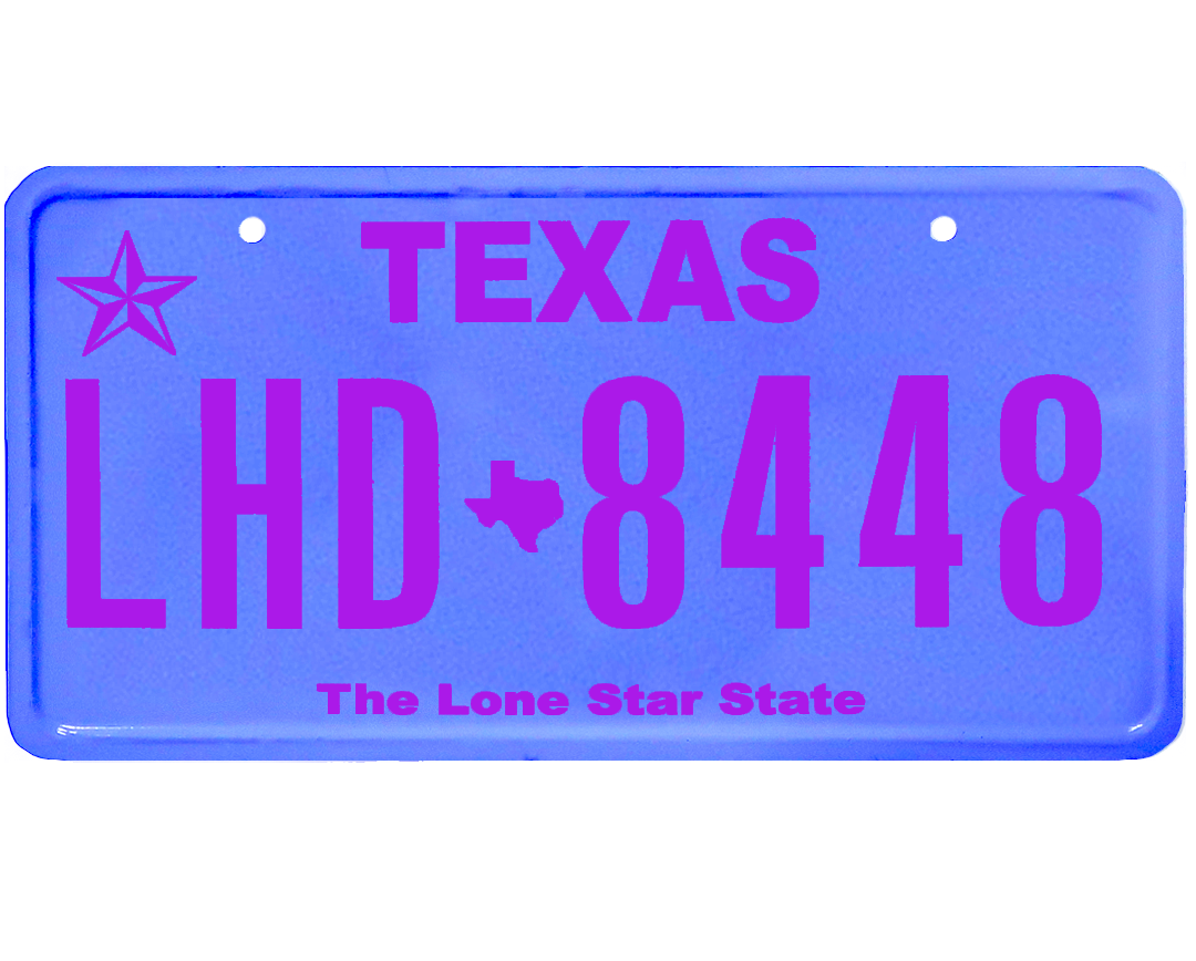 texas license plate
