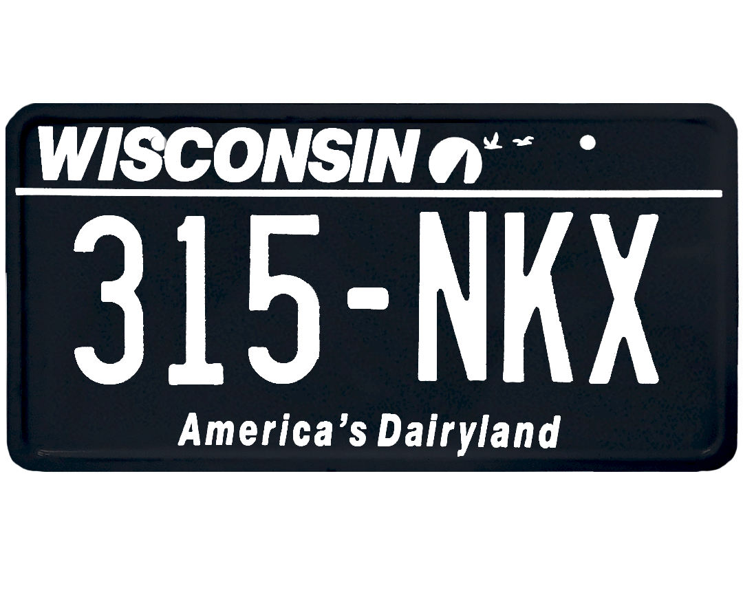 thumbnail image 2 of Personalized Wisconsin License Plate – Choose Size Mini To Full, Made In USA 2 of 5